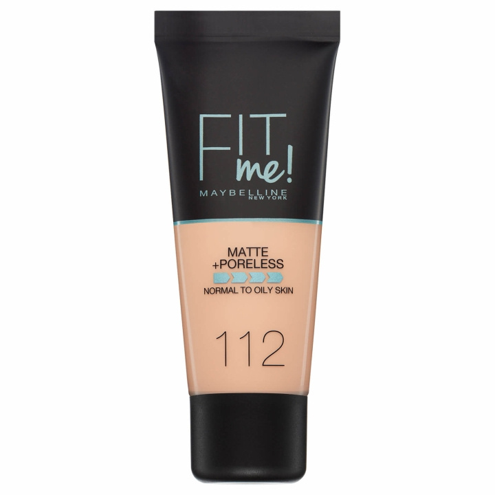 Maybelline Fit Me Matte + Poreless Foundation - 112 Soft Beige i gruppen SKÖNHET & HÄLSA / Makeup / Basmakeup / Foundation hos TP E-commerce Nordic AB (C00076)