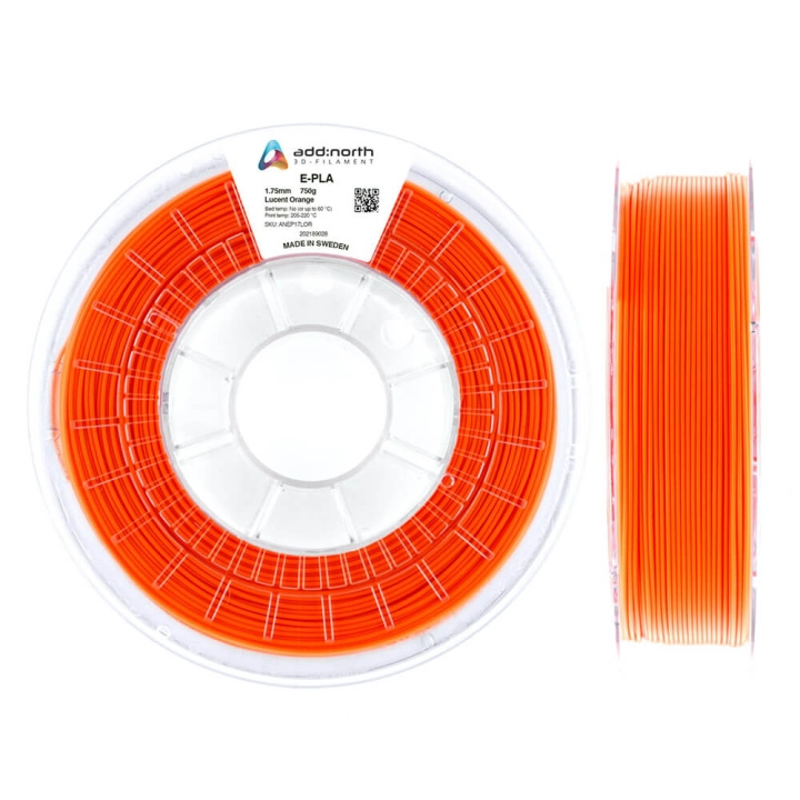ADDNORTH E-PLA 1.75mm 750g Lucent Orange i gruppen DATORER & KRINGUTRUSTNING / Skrivare & Tillbehör / Skrivare / 3D-Skrivare & Tillbehör / Tillbehör hos TP E-commerce Nordic AB (C00096)