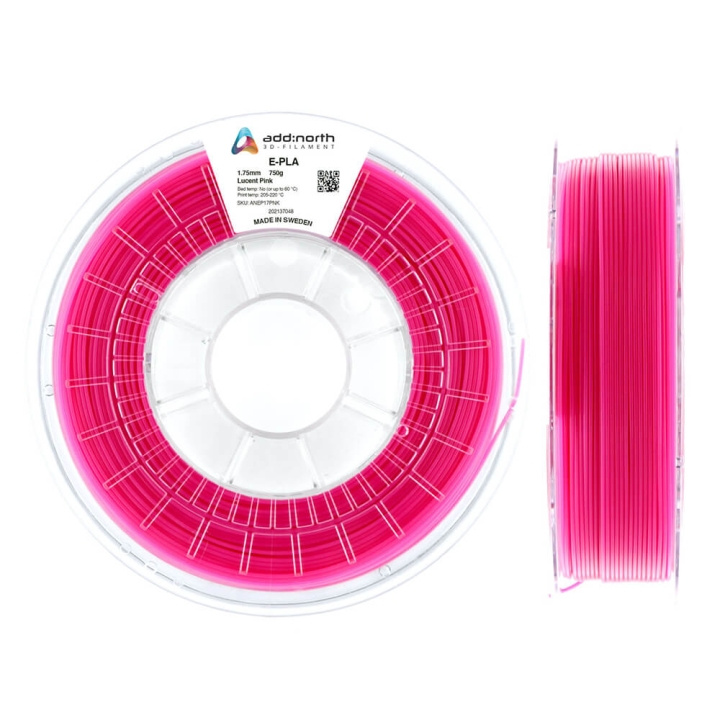 ADDNORTH E-PLA 1.75mm 750g Lucent Pink i gruppen DATORER & KRINGUTRUSTNING / Skrivare & Tillbehör / Skrivare / 3D-Skrivare & Tillbehör / Tillbehör hos TP E-commerce Nordic AB (C00097)