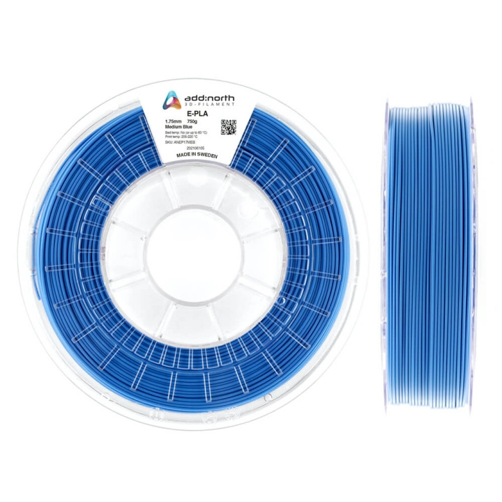 ADDNORTH E-PLA 1.75mm 750g Medium Blue i gruppen DATORER & KRINGUTRUSTNING / Skrivare & Tillbehör / Skrivare / 3D-Skrivare & Tillbehör / Tillbehör hos TP E-commerce Nordic AB (C00099)