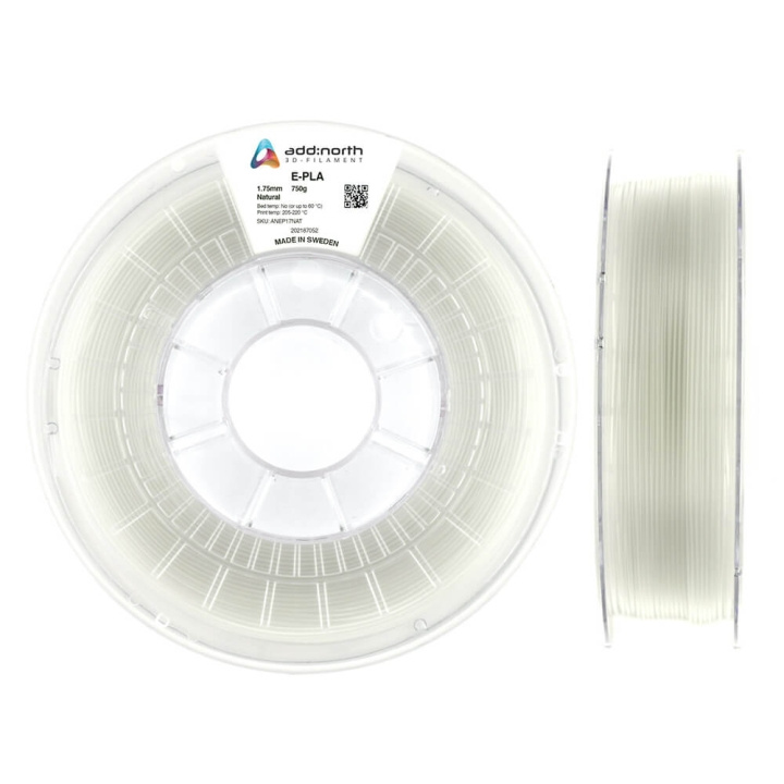 ADDNORTH E-PLA 1.75mm 750g Natural i gruppen DATORER & KRINGUTRUSTNING / Skrivare & Tillbehör / Skrivare / 3D-Skrivare & Tillbehör / Tillbehör hos TP E-commerce Nordic AB (C00100)