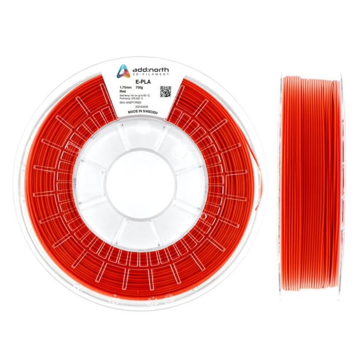 ADDNORTH E-PLA 1.75mm 750g Red i gruppen DATORER & KRINGUTRUSTNING / Skrivare & Tillbehör / Skrivare / 3D-Skrivare & Tillbehör / Tillbehör hos TP E-commerce Nordic AB (C00101)