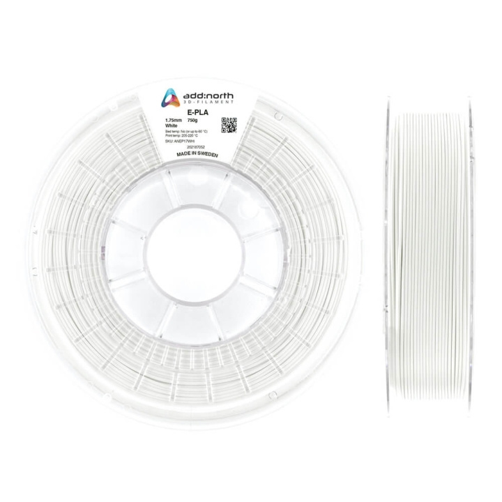 ADDNORTH E-PLA 1.75mm 750g White i gruppen DATORER & KRINGUTRUSTNING / Skrivare & Tillbehör / Skrivare / 3D-Skrivare & Tillbehör / Tillbehör hos TP E-commerce Nordic AB (C00103)