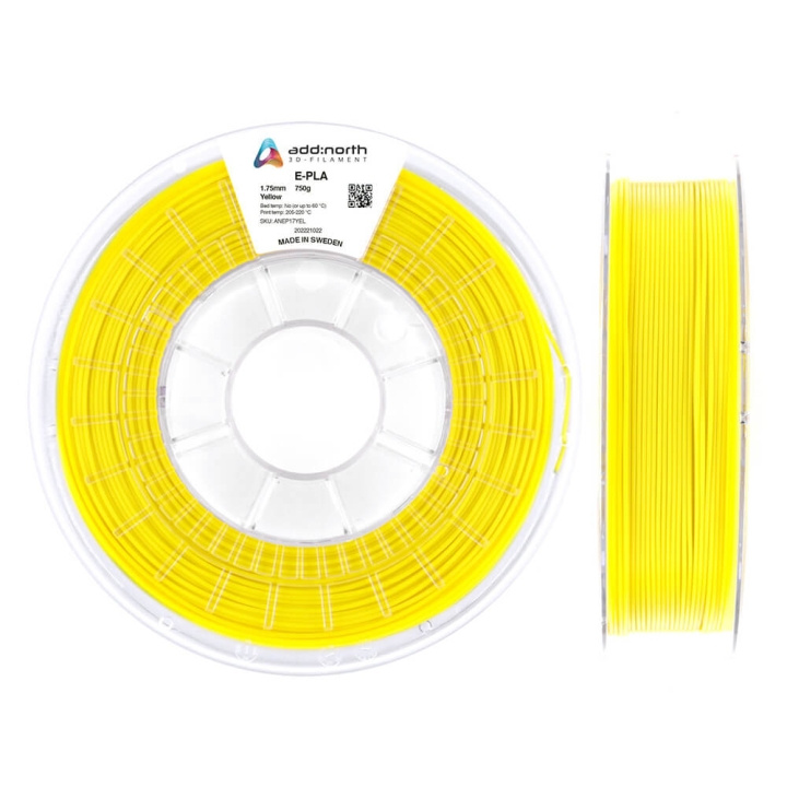 ADDNORTH E-PLA 1.75mm 750g Yellow i gruppen DATORER & KRINGUTRUSTNING / Skrivare & Tillbehör / Skrivare / 3D-Skrivare & Tillbehör / Tillbehör hos TP E-commerce Nordic AB (C00104)