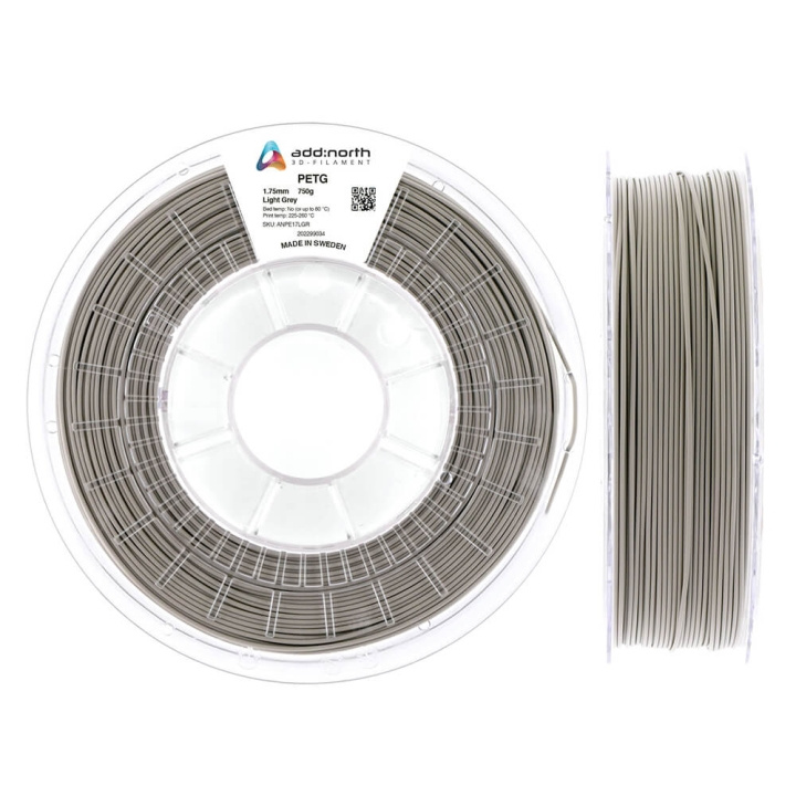 ADDNORTH PETG 1.75mm 750g Light Grey i gruppen DATORER & KRINGUTRUSTNING / Skrivare & Tillbehör / Skrivare / 3D-Skrivare & Tillbehör / Tillbehör hos TP E-commerce Nordic AB (C00117)