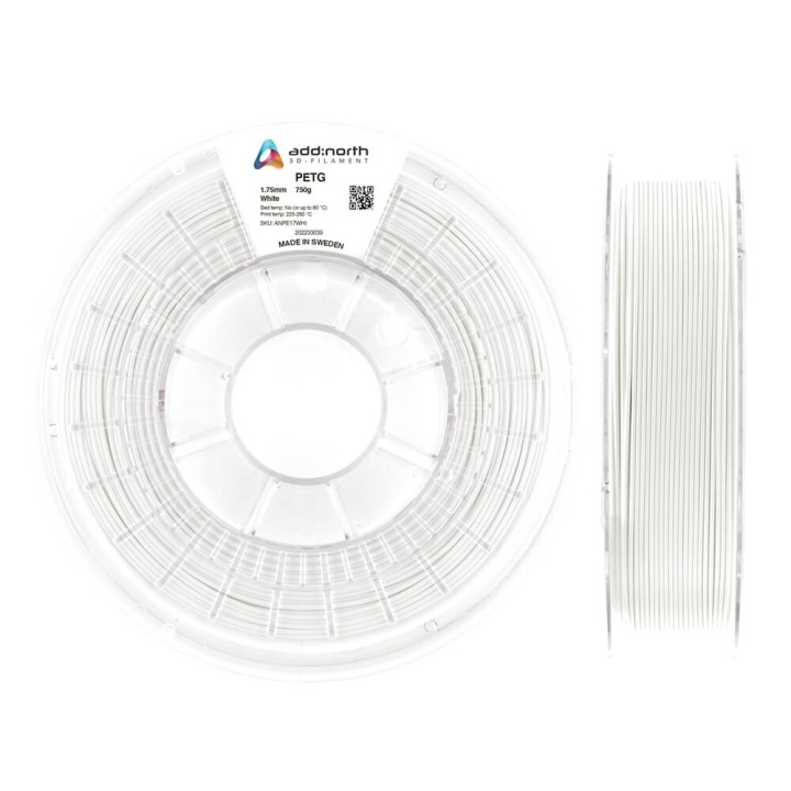 ADDNORTH PETG 1.75mm 750g White i gruppen DATORER & KRINGUTRUSTNING / Skrivare & Tillbehör / Skrivare / 3D-Skrivare & Tillbehör / Tillbehör hos TP E-commerce Nordic AB (C00122)