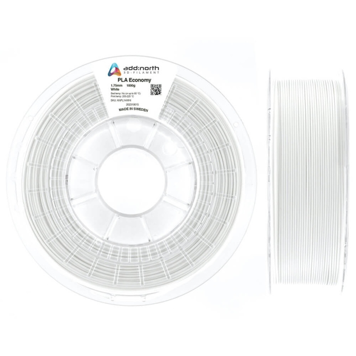 ADDNORTH PLA Economy 1000g White i gruppen DATORER & KRINGUTRUSTNING / Skrivare & Tillbehör / Skrivare / 3D-Skrivare & Tillbehör / Tillbehör hos TP E-commerce Nordic AB (C00131)