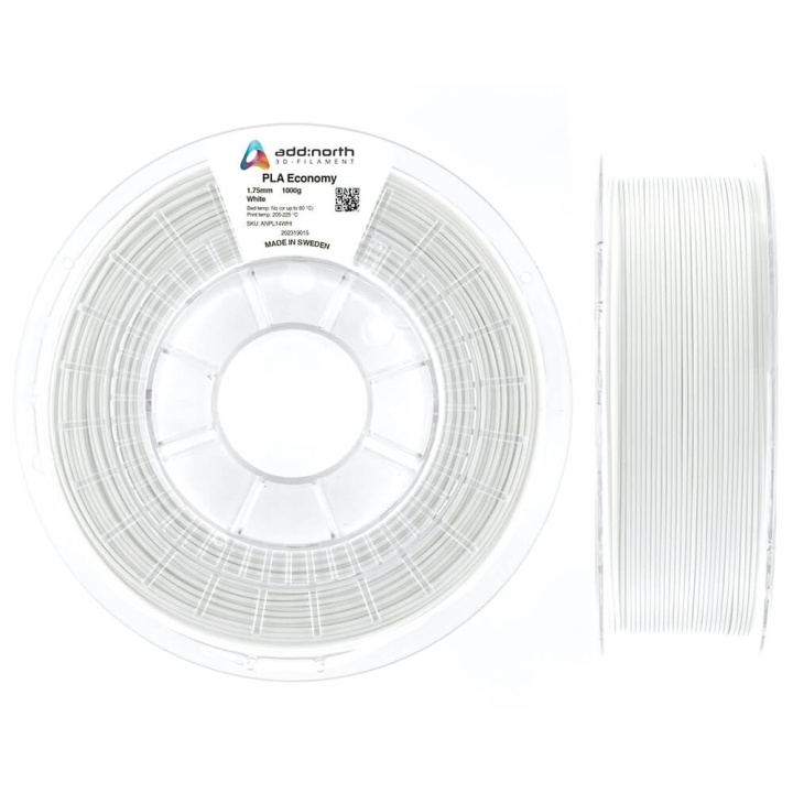 ADDNORTH PLA Economy 1.75mm 1000g White i gruppen DATORER & KRINGUTRUSTNING / Skrivare & Tillbehör / Skrivare / 3D-Skrivare & Tillbehör / Tillbehör hos TP E-commerce Nordic AB (C00131)