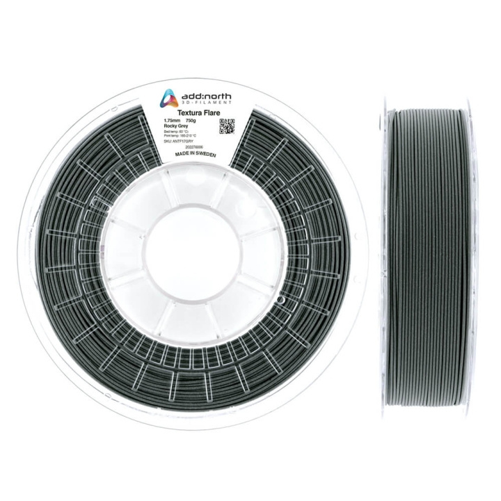 ADDNORTH Textura Flare 1.75mm 750g Rocky Grey i gruppen DATORER & KRINGUTRUSTNING / Skrivare & Tillbehör / Skrivare / 3D-Skrivare & Tillbehör / Tillbehör hos TP E-commerce Nordic AB (C00138)