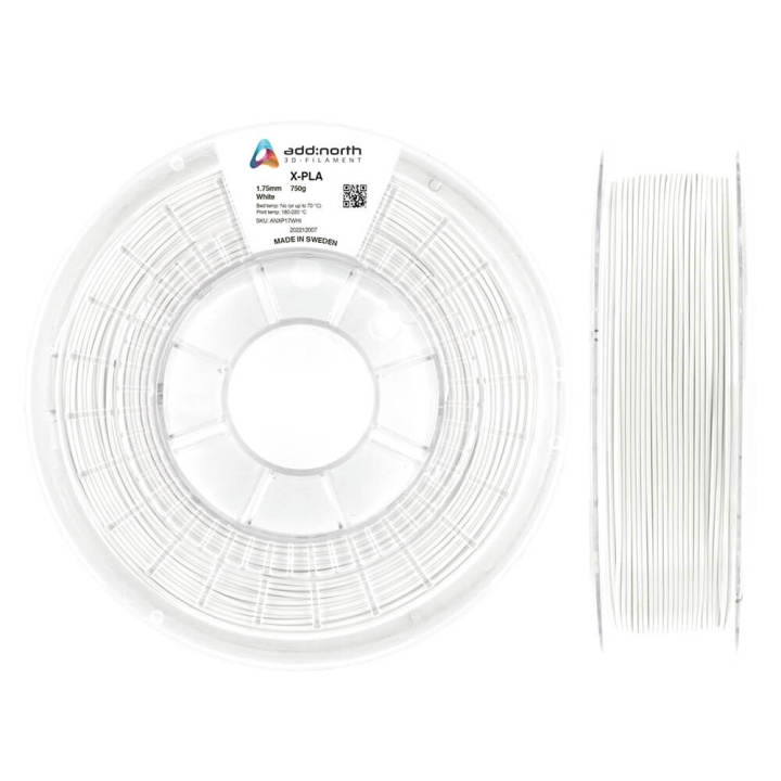 ADDNORTH X-PLA 1.75mm 750g White i gruppen DATORER & KRINGUTRUSTNING / Skrivare & Tillbehör / Skrivare / 3D-Skrivare & Tillbehör / Tillbehör hos TP E-commerce Nordic AB (C00146)