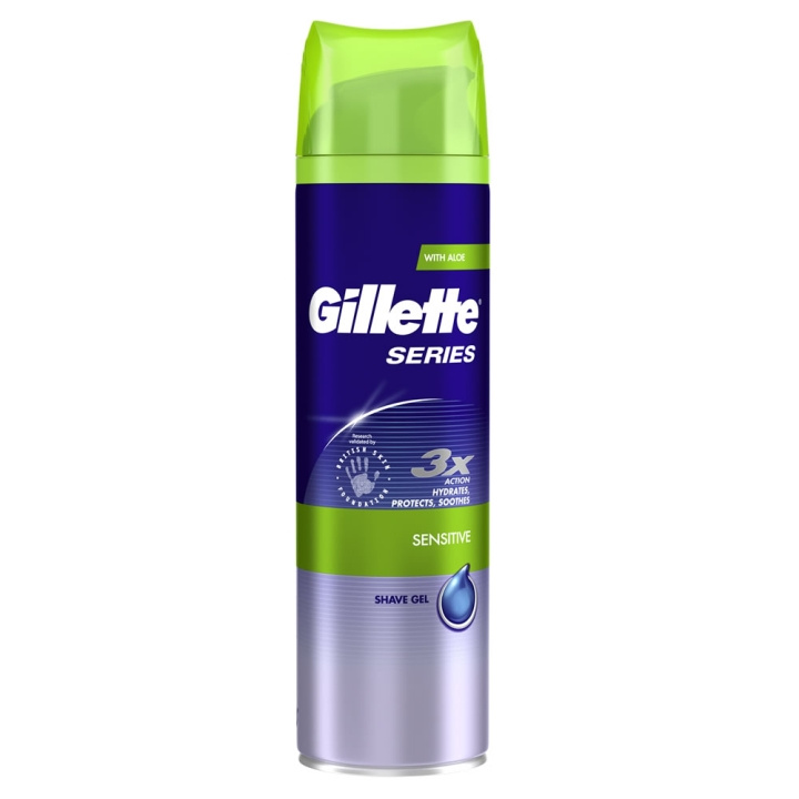 Gillette Series Sensitive Skin Shave Gel 200ml i gruppen SKÖNHET & HÄLSA / Hår & Styling / Rakning & Trimning / Rakhyvlar & Tillbehör hos TP E-commerce Nordic AB (C00453)