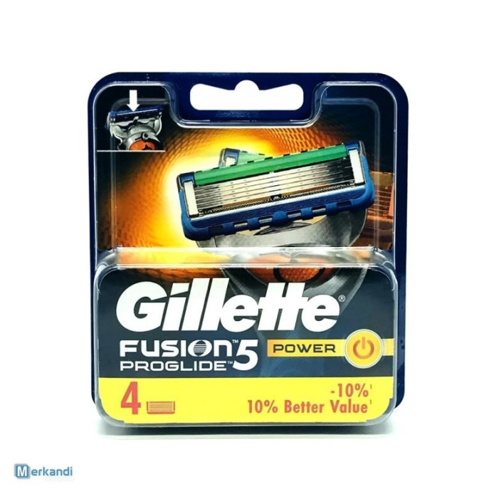 Gillette Fusion Proglide Power 4-pack i gruppen SKÖNHET & HÄLSA / Hår & Styling / Rakning & Trimning / Rakhyvlar & Tillbehör hos TP E-commerce Nordic AB (C00457)