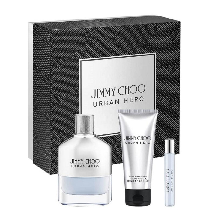 Giftset Jimmy Choo Urban Hero Edp 100ml + Edp 7,5ml + Aftershave Balm 100ml i gruppen SKÖNHET & HÄLSA / Doft & Parfym / Parfym / Parfym för honom hos TP E-commerce Nordic AB (C00488)