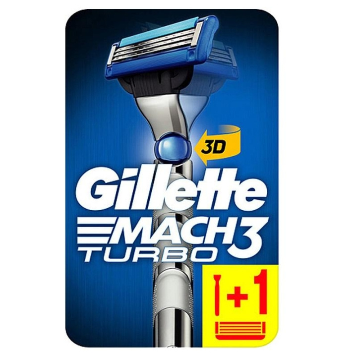 Gillette Mach3 Turbo 3D i gruppen SKÖNHET & HÄLSA / Hår & Styling / Rakning & Trimning / Rakhyvlar & Tillbehör hos TP E-commerce Nordic AB (C00489)