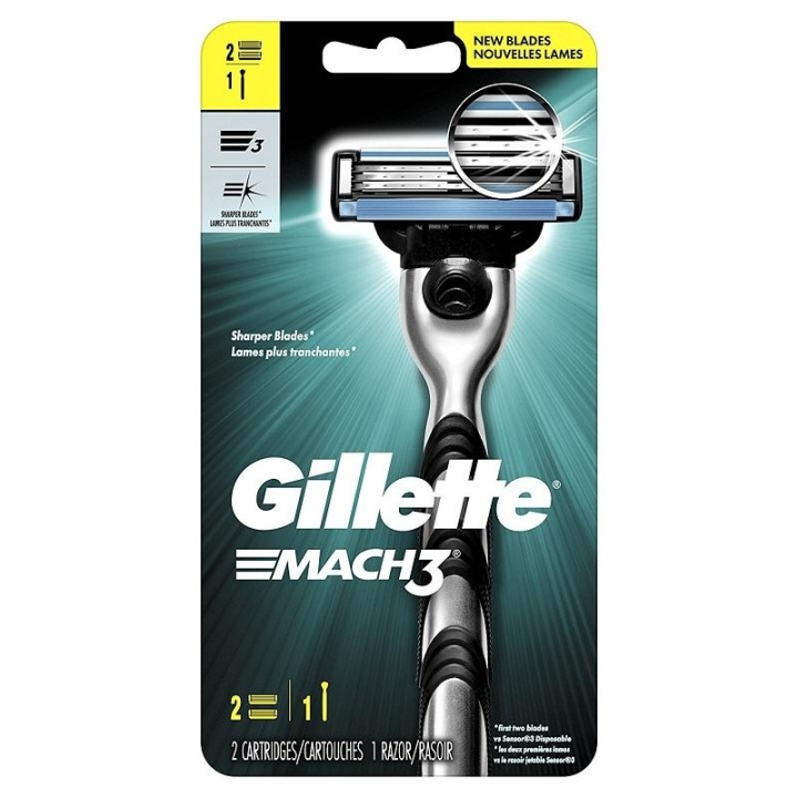 Gillette Mach3 2 Pack i gruppen SKÖNHET & HÄLSA / Hår & Styling / Rakning & Trimning / Rakhyvlar & Tillbehör hos TP E-commerce Nordic AB (C00490)