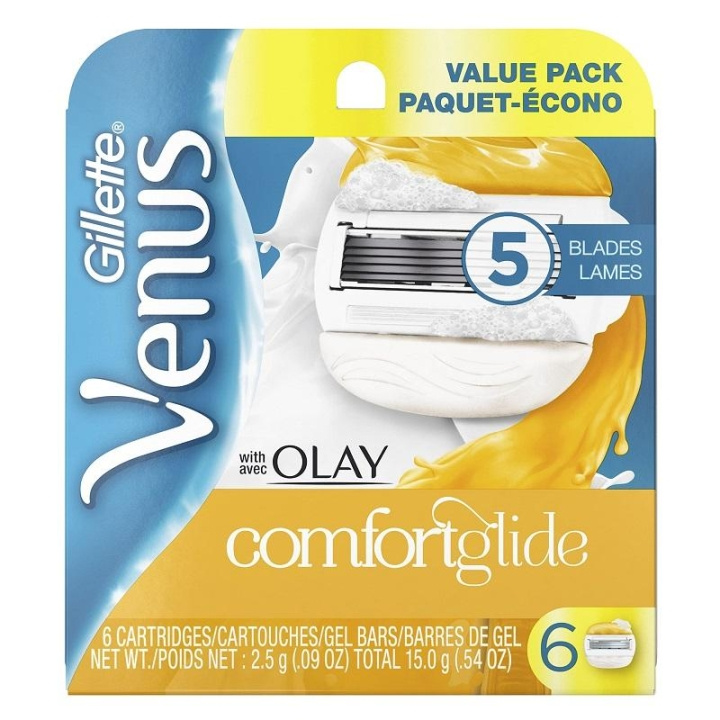 Gillette Venus with OLAY Comfortglide Blades 6-pack i gruppen SKÖNHET & HÄLSA / Hår & Styling / Rakning & Trimning / Rakhyvlar & Tillbehör hos TP E-commerce Nordic AB (C00494)