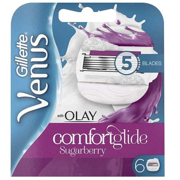 Gillette Venus with OLAY Comfortglide Sugarberry Blades 6-pack i gruppen SKÖNHET & HÄLSA / Hår & Styling / Rakning & Trimning / Rakhyvlar & Tillbehör hos TP E-commerce Nordic AB (C00495)