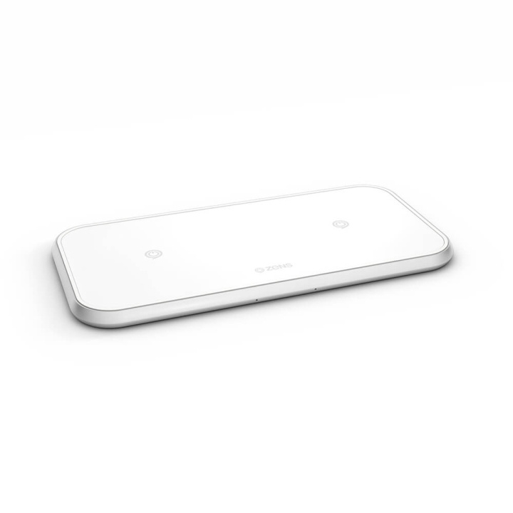 Zens Dual Alu Charger 30W PD White i gruppen SMARTPHONE & SURFPLATTOR / Laddare & Kablar / Trådlösa Qi laddare hos TP E-commerce Nordic AB (C00550)