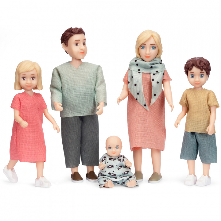 Lundby Dockset Familj Charlie i gruppen LEKSAKER, BARN- & BABYPRODUKTER / Leksaker / Dockor & Tillbehör hos TP E-commerce Nordic AB (C00895)