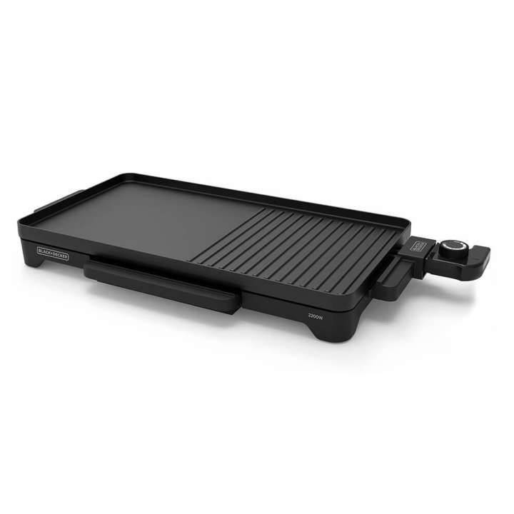 BLACK+DECKER Bordsgrill Platt 2200W Svart i gruppen HEM, HUSHÅLL & TRÄDGÅRD / Hushållsmaskiner / Brödrostar & Bordsgrillar / Bordsgrillar & Raclette hos TP E-commerce Nordic AB (C01508)