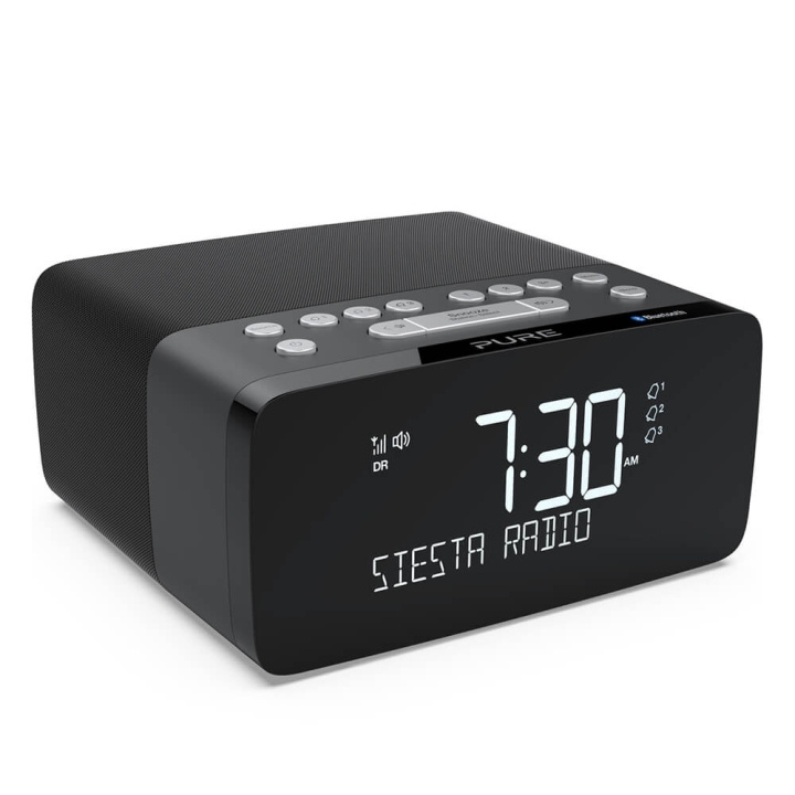 Pure FM/DAB/DAB+/BT/Qi Siesta Charge Klockradio Grafit i gruppen HEMELEKTRONIK / Ljud & Bild / Hemmabio, HiFi & Bärbart / Radio & Väckarklockor / Klockradio hos TP E-commerce Nordic AB (C01537)