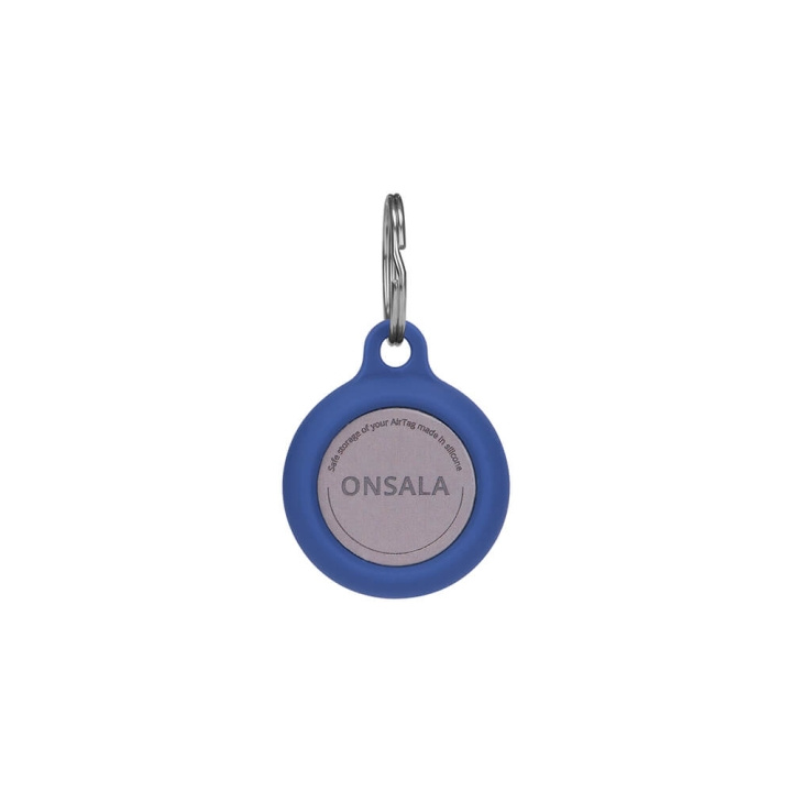 Onsala Airtag Holder Silicone Blue with Keyring i gruppen SMARTPHONE & SURFPLATTOR / Övriga tillbehör / Övrigt hos TP E-commerce Nordic AB (C01543)