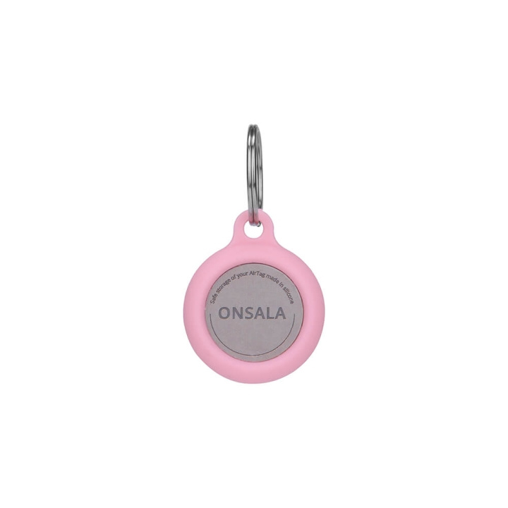 Onsala Airtag Hållare Silikon Rosa med Nyckelring i gruppen SMARTPHONE & SURFPLATTOR / Övriga tillbehör / Övrigt hos TP E-commerce Nordic AB (C01544)