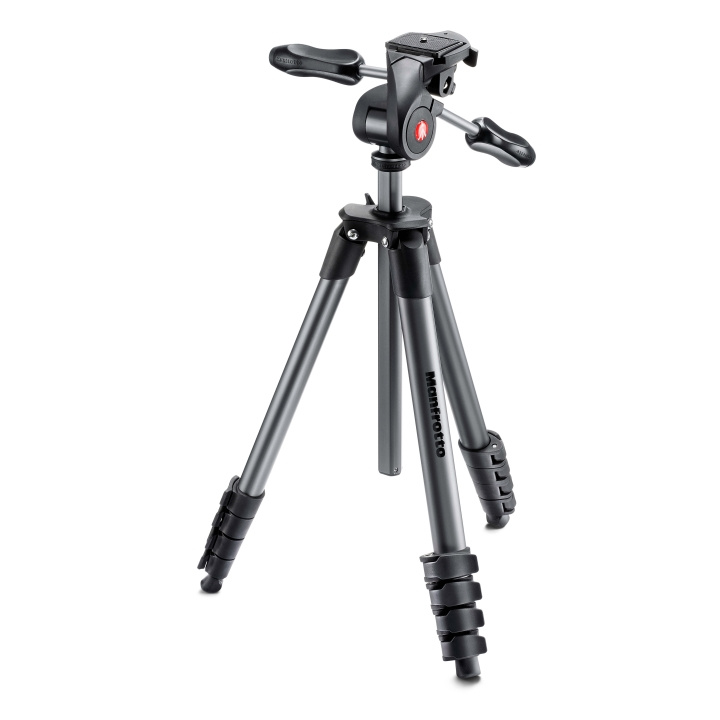 MANFROTTO Stativkit Compact Advanced 3-Vägs Alu. Svart i gruppen HEMELEKTRONIK / Foto & Video / Fotoutrustning / Stativ hos TP E-commerce Nordic AB (C01551)