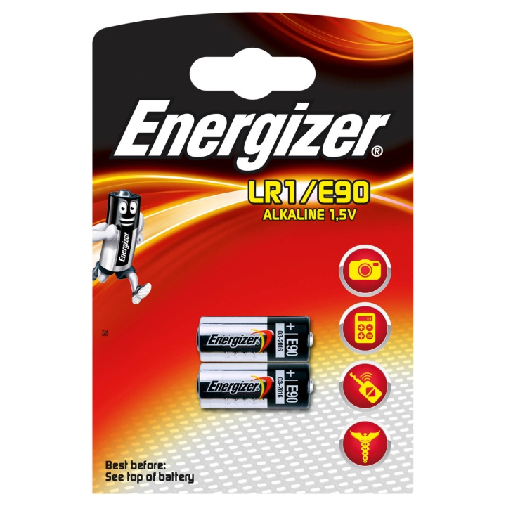 ENERGIZER Batteri LR1/E90 Alkaline 2-pack i gruppen HEMELEKTRONIK / Batterier & Laddare / Batterier / Övriga hos TP E-commerce Nordic AB (C01582)