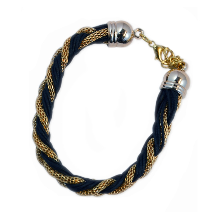 Armband Braided Gold Black i gruppen SPORT, FRITID & HOBBY / Accessoarer / Övriga accessoarer hos TP E-commerce Nordic AB (C01919)