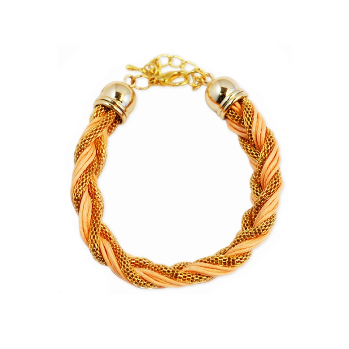 Armband Braided Gold Pink i gruppen SPORT, FRITID & HOBBY / Accessoarer / Övriga accessoarer hos TP E-commerce Nordic AB (C01921)