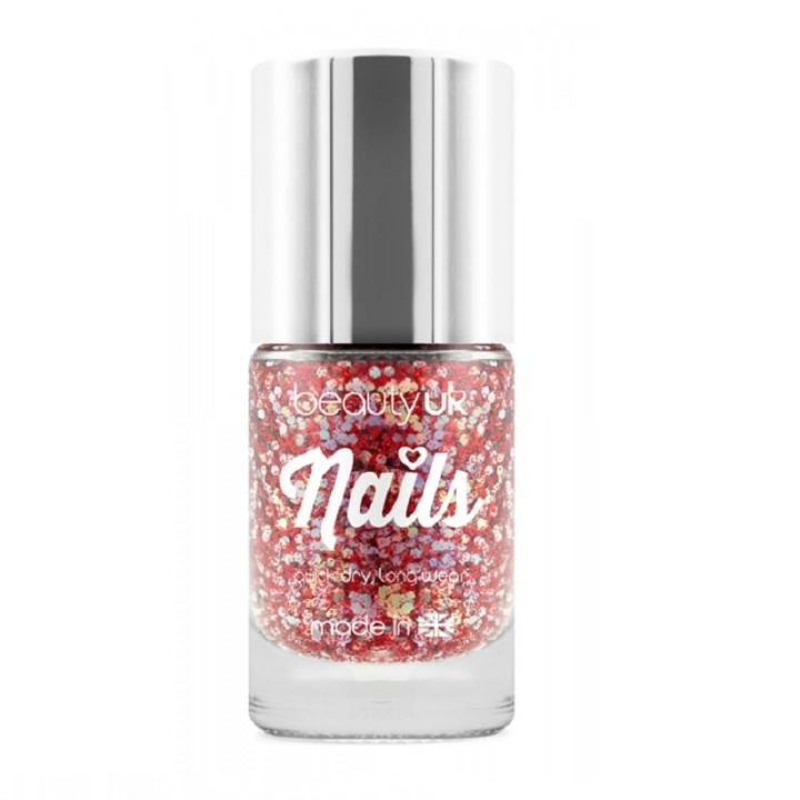 BeautyUK Beauty UK Glitter Nail Polish - Astral Stars Red i gruppen SKÖNHET & HÄLSA / Manikyr/Pedikyr / Nagellack hos TP E-commerce Nordic AB (C02005)