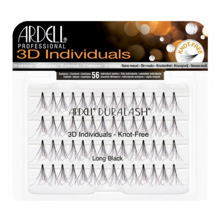 Ardell Knot-Free 3D Individuals Long i gruppen SKÖNHET & HÄLSA / Makeup / Ögon & Ögonbryn / Lösögonfransar hos TP E-commerce Nordic AB (C02025)