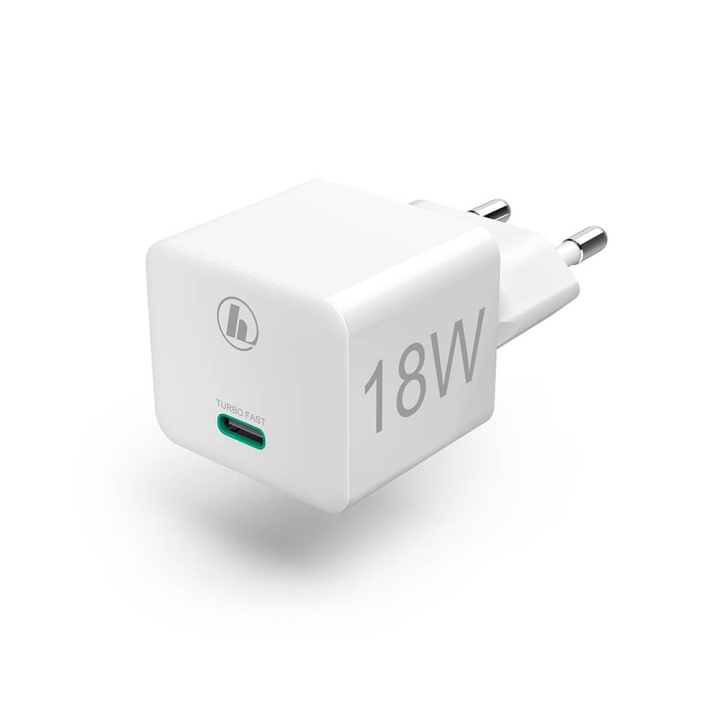 Hama Laddare PD/QC USB-C 18 Watt White i gruppen SMARTPHONE & SURFPLATTOR / Laddare & Kablar / Väggladdare / Väggladdare Typ C hos TP E-commerce Nordic AB (C02197)