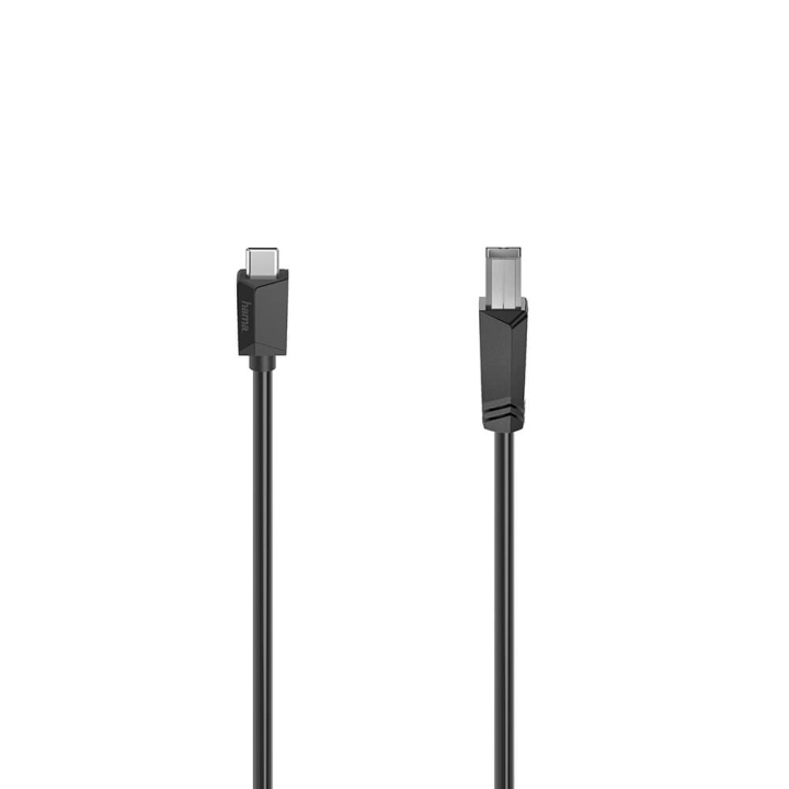 Hama Cable USB-C to USB-B 480 Mbps 1.5m Black i gruppen DATORER & KRINGUTRUSTNING / Datorkablar / USB-kablar / USB-C hos TP E-commerce Nordic AB (C02198)