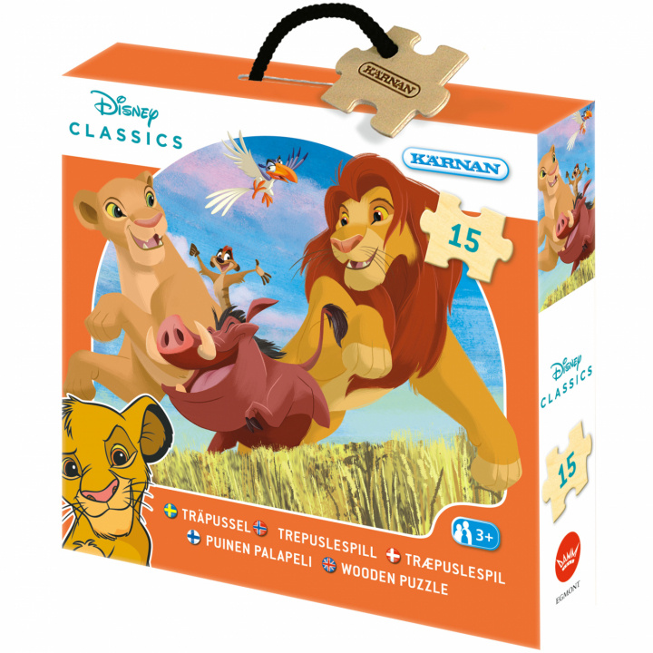 Kärnan Ask 15 bit disney Lion king i gruppen LEKSAKER, BARN- & BABYPRODUKTER / Leksaker / Pussel hos TP E-commerce Nordic AB (C02299)