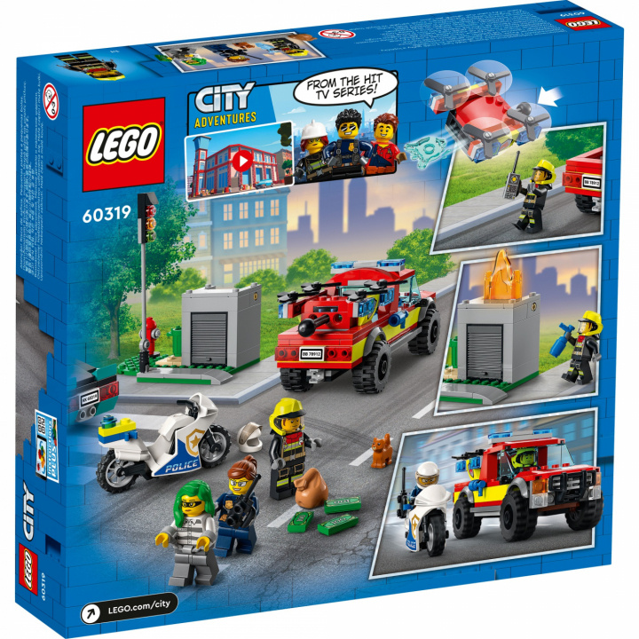 LEGO City Fire - Brandräddning och polisjakt 60319 i gruppen LEKSAKER, BARN- & BABYPRODUKTER / Leksaker / Byggleksaker / Lego hos Teknikproffset Nordic AB (C02310)