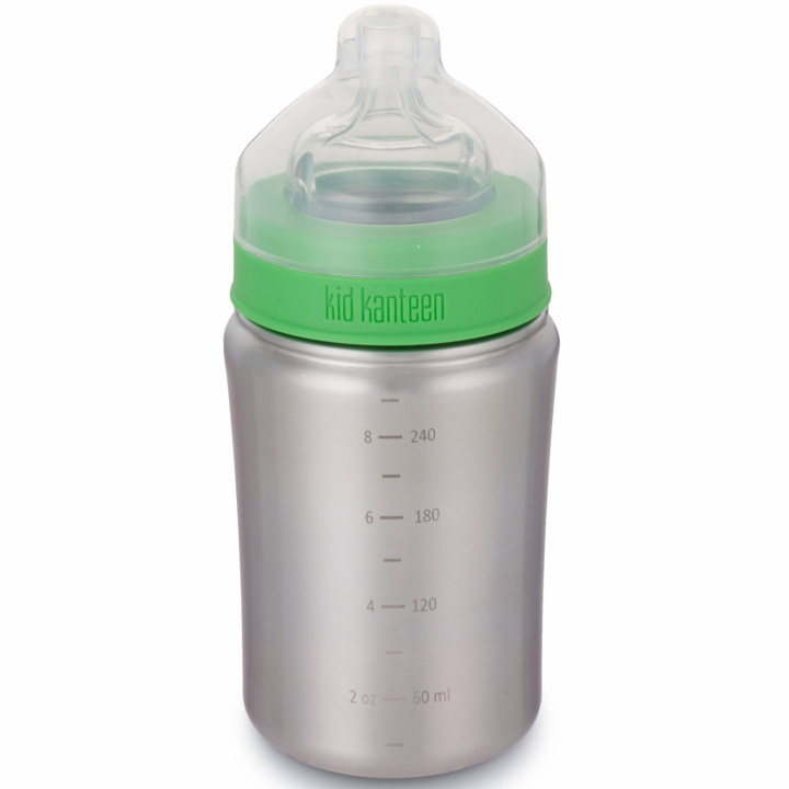 Klean Kanteen Baby Bottle 266ml Brushed Stainless i gruppen LEKSAKER, BARN- & BABYPRODUKTER / Äta & Dricka / Flaskor & Barnmuggar hos TP E-commerce Nordic AB (C02376)