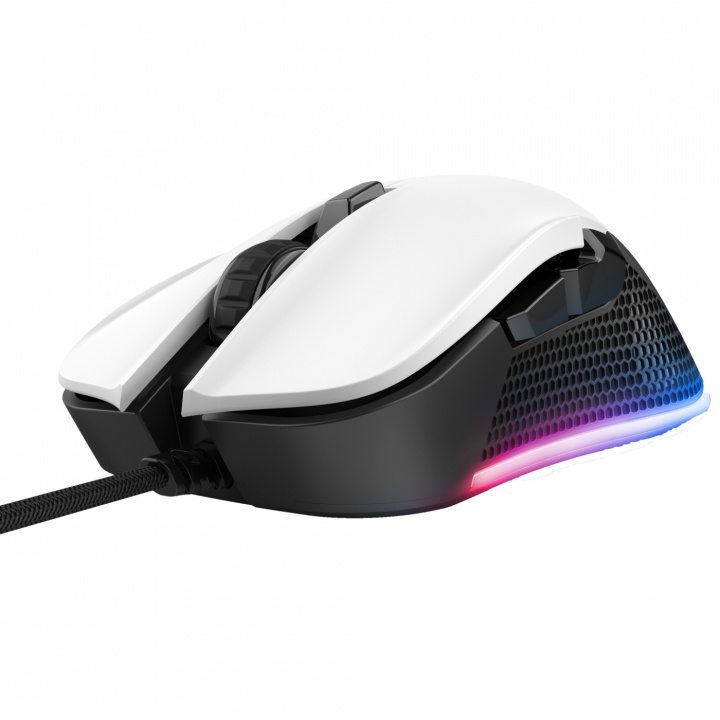 Trust GXT 922W Ybar Gaming Mouse Vit i gruppen DATORER & KRINGUTRUSTNING / Möss & Tangentbord / Möss / Gaming hos TP E-commerce Nordic AB (C02399)