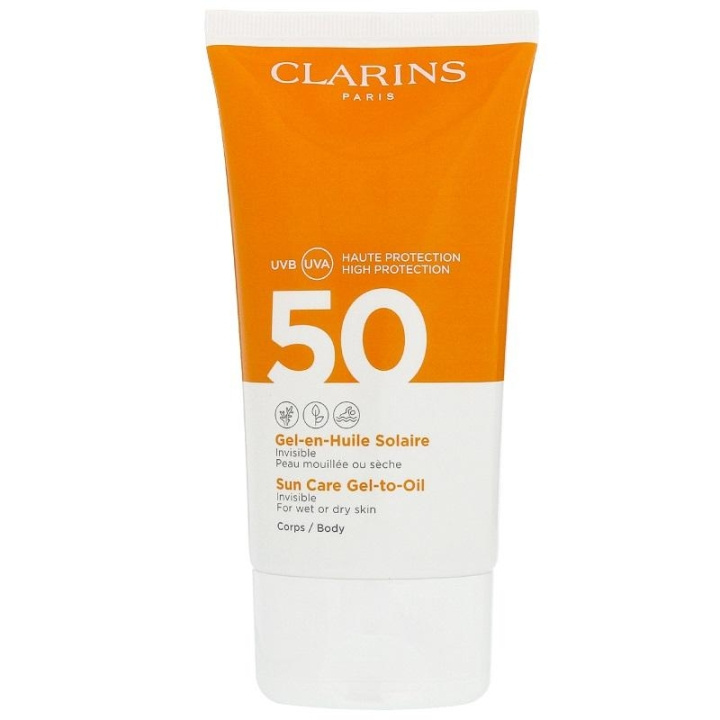 Clarins Sun Care Gel-to-Oil, Solskyddsfaktor SPF50 150ml i gruppen SKÖNHET & HÄLSA / Hudvård / Solskydd & Tanning / Solskydd hos TP E-commerce Nordic AB (C02506)