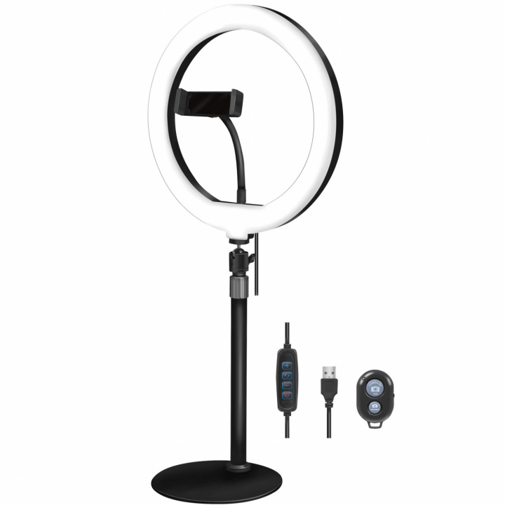 LogiLink Ring light för smartphone Ø25cm m bordsstativ i gruppen HEMELEKTRONIK / Foto & Video / Fotoutrustning / Ring light & Fotobelysning hos TP E-commerce Nordic AB (C02666)