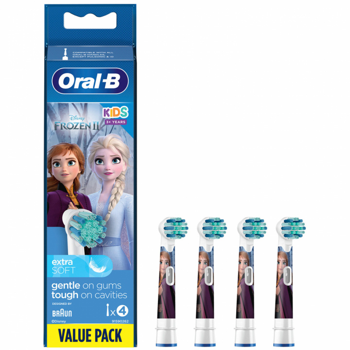 Oral B Borsthuvud Frozen 4st i gruppen SKÖNHET & HÄLSA / Munvård / Borsthuvuden & Tillbehör hos TP E-commerce Nordic AB (C02697)