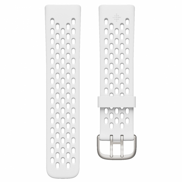 Fitbit Charge 5/6 Sport Band Frost White (L) i gruppen SPORT, FRITID & HOBBY / Smartwatch & Aktivitetsarmband / Tillbehör hos TP E-commerce Nordic AB (C02745)