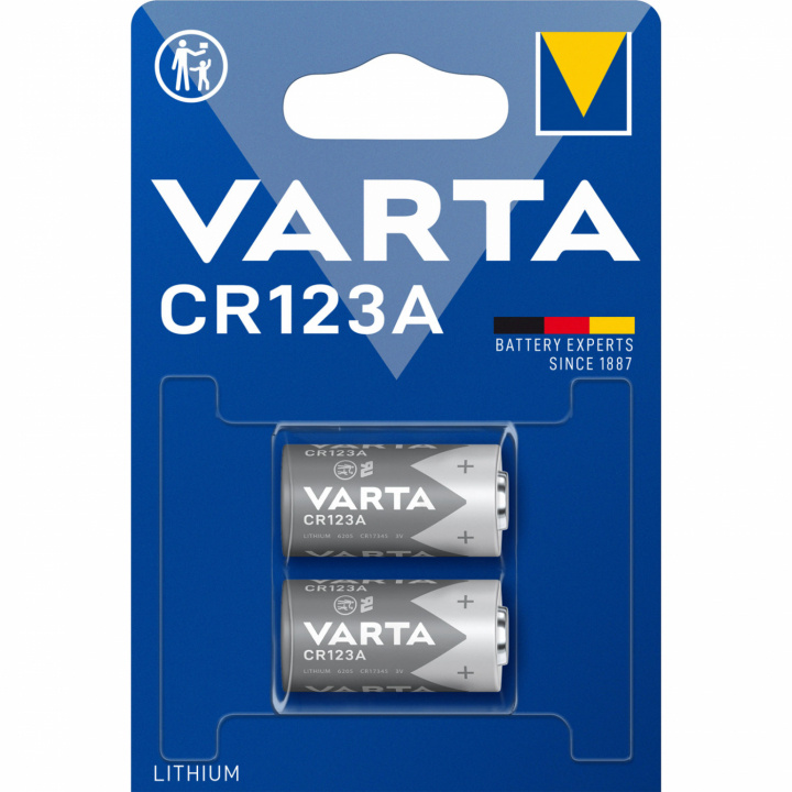 Varta CR123A 3V Lithiumbatteri 2-pack i gruppen HEMELEKTRONIK / Batterier & Laddare / Batterier / Övriga hos TP E-commerce Nordic AB (C02843)