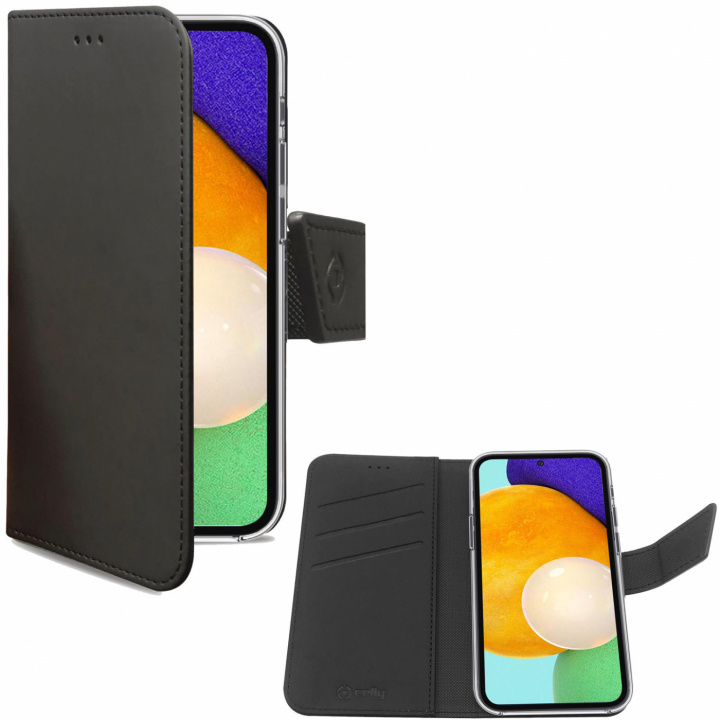 Celly Wallet Case Galaxy A03s Svart i gruppen SMARTPHONE & SURFPLATTOR / Mobilskydd / Samsung hos TP E-commerce Nordic AB (C02922)