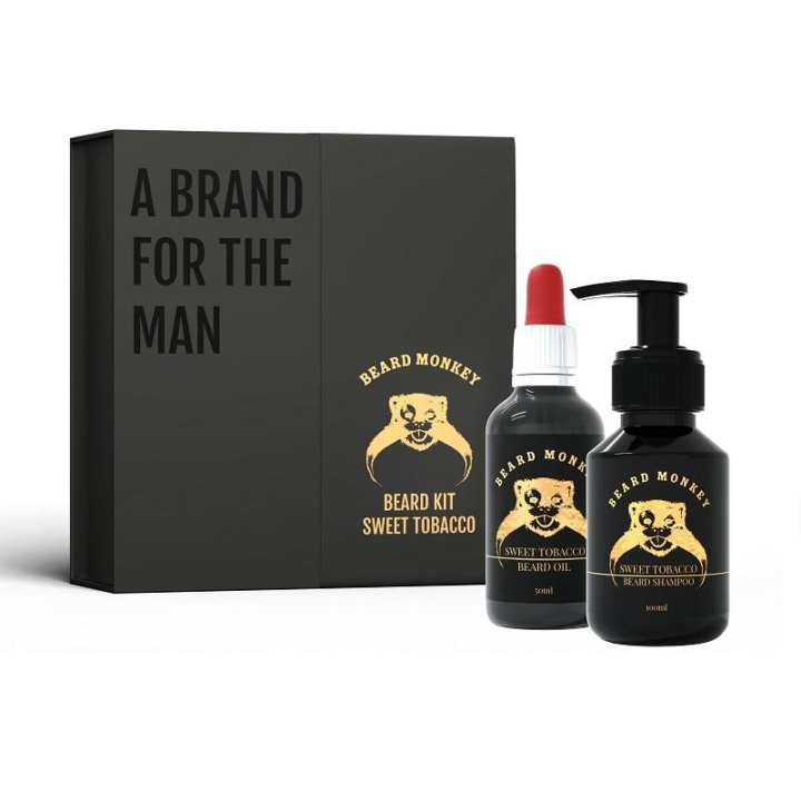 Beard Monkey Giftset Beard Monkey Beard Kit Sweet Tobacco 2023 i gruppen SKÖNHET & HÄLSA / Hår & Styling / Skäggvård / Skäggolja hos TP E-commerce Nordic AB (C03038)