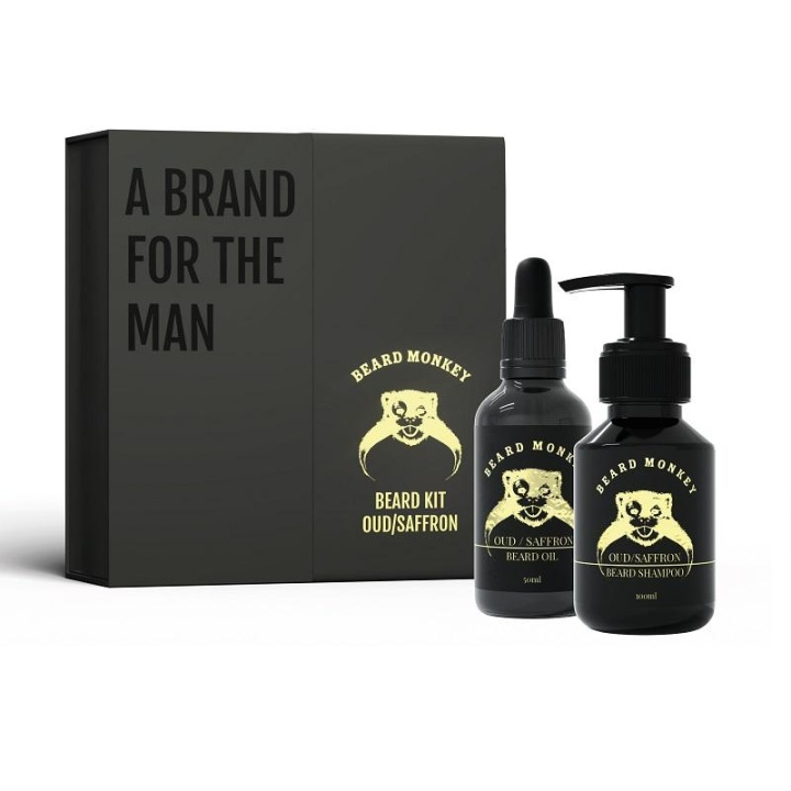 Beard Monkey Giftset Beard Monkey Beard Kit Oud/Saffron 2023 i gruppen SKÖNHET & HÄLSA / Hår & Styling / Skäggvård / Skäggolja hos TP E-commerce Nordic AB (C03126)