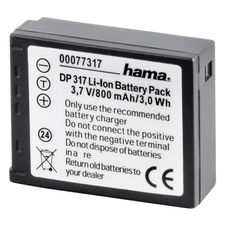 HAMA Kamerabatteri Panasonic CGA-S007 Li-Ion 3,7V/800mAh i gruppen HEMELEKTRONIK / Foto & Video / Kamerabatterier hos TP E-commerce Nordic AB (C03237)