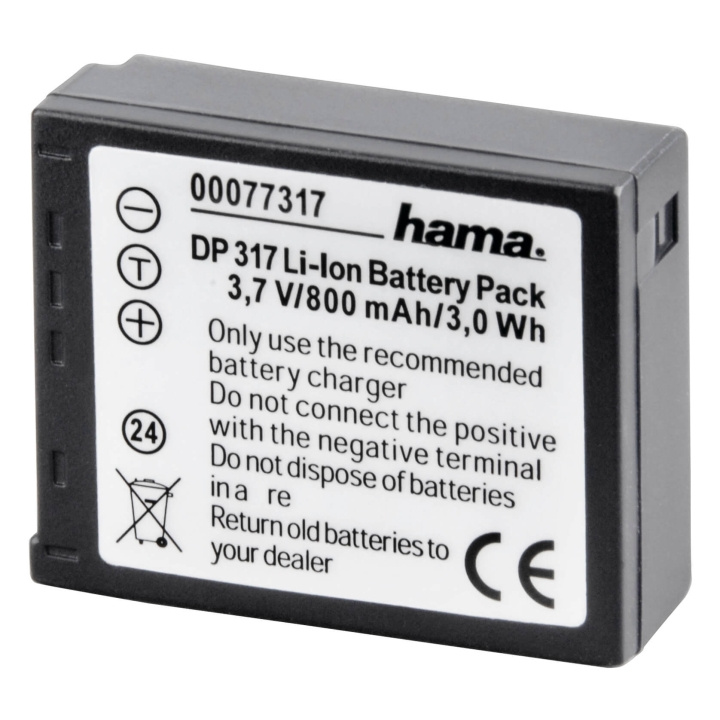 Hama Kamerabatteri Panasonic CGA-S007 Li-Ion 3,7V/800mAh i gruppen HEMELEKTRONIK / Foto & Video / Kamerabatterier hos TP E-commerce Nordic AB (C03237)