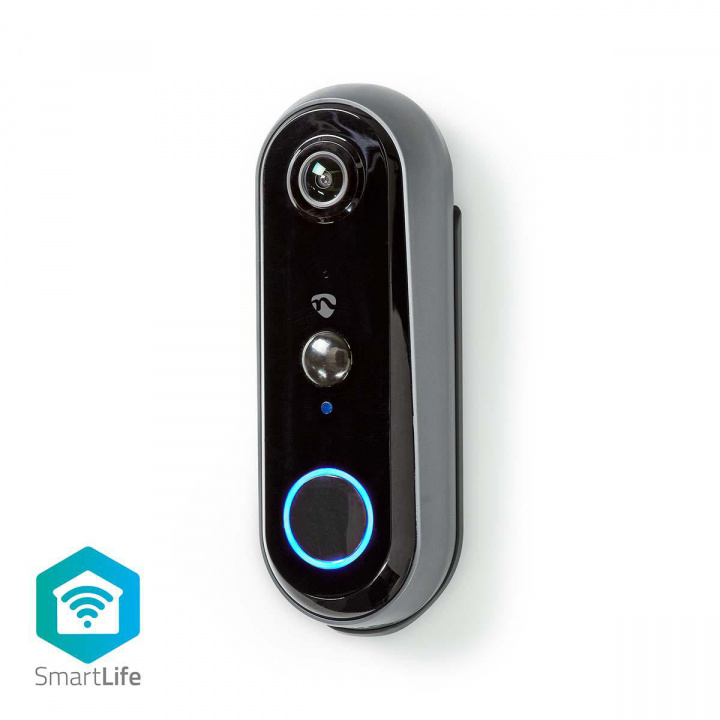 Nedis Smartlife Video Porttelefon | Wi-Fi | Batteridriven | Full HD 1080p | microSD (ingår inte) / Molnlagring (tillval) | IP54 | Med rörelsesensor | Nattsikt | Grå i gruppen HEM, HUSHÅLL & TRÄDGÅRD / Larm & Säkerhet / Dörrklockor hos TP E-commerce Nordic AB (C03290)